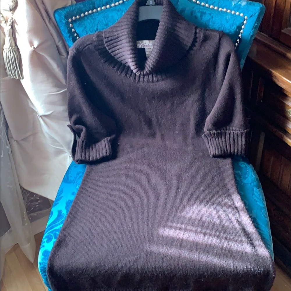 Stephanie Rogers brown sweater dress